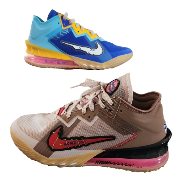 Nike Space Jam X LeBron 18 Low EP While E X Roadrunner 10.5 - Picture 2 of 12
